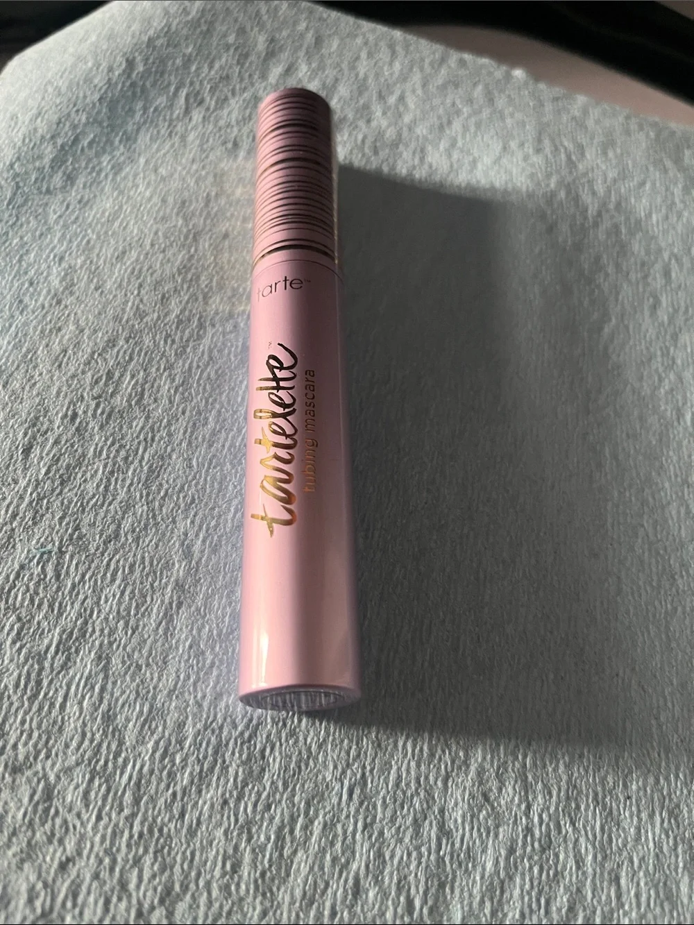 tarte Tartelette Plumping Mascara — Light Pink Tube with Gold Text